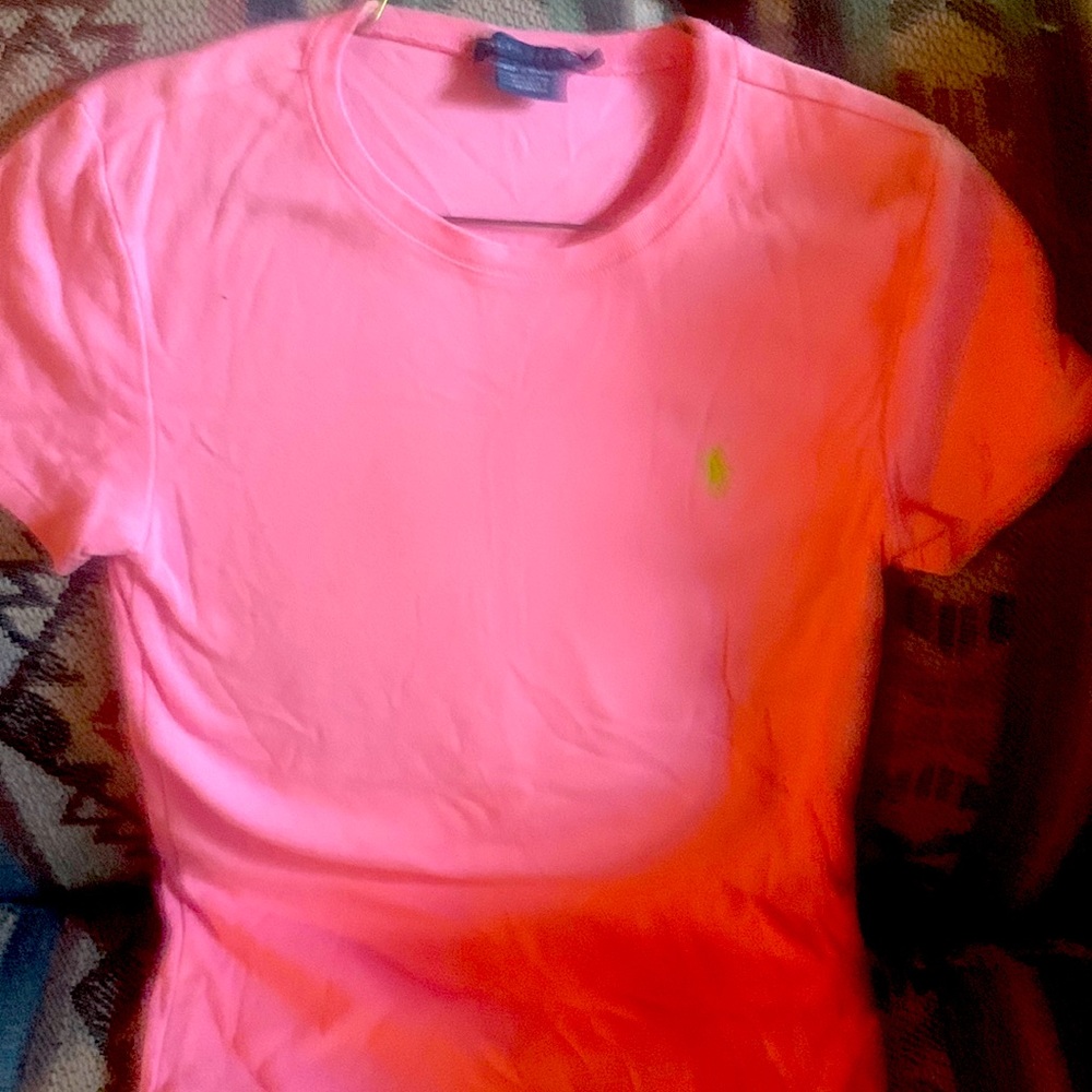 Ralph Lauren size large t-shirt  peach color  100% cotton